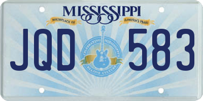 MS license plate JQD583