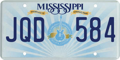 MS license plate JQD584