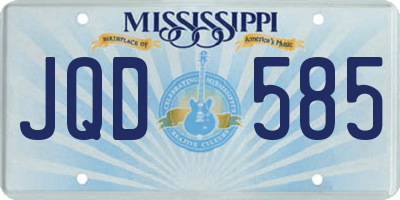 MS license plate JQD585