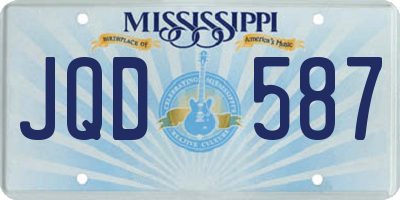 MS license plate JQD587