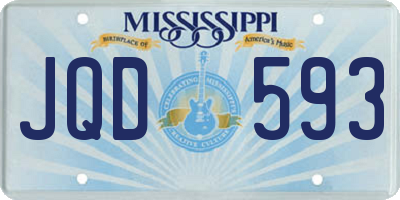 MS license plate JQD593