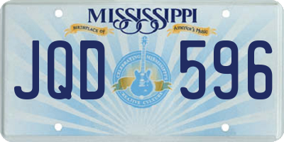 MS license plate JQD596