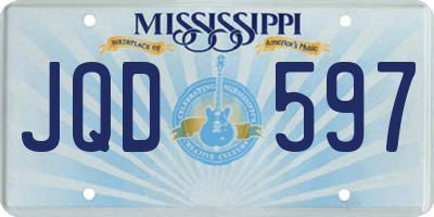 MS license plate JQD597