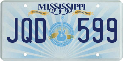 MS license plate JQD599
