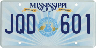MS license plate JQD601