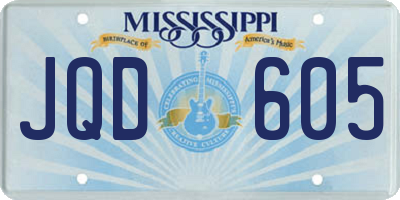 MS license plate JQD605