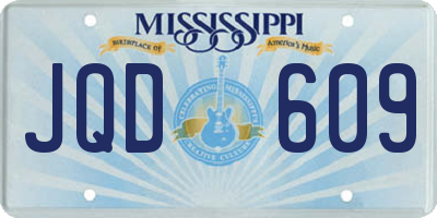 MS license plate JQD609