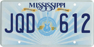 MS license plate JQD612
