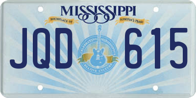 MS license plate JQD615