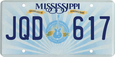 MS license plate JQD617