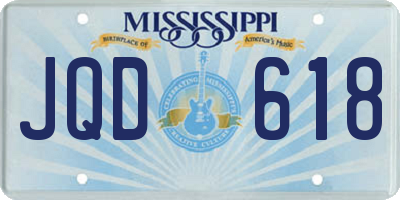 MS license plate JQD618