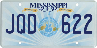 MS license plate JQD622