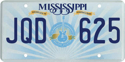 MS license plate JQD625
