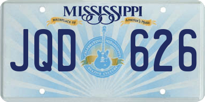 MS license plate JQD626
