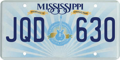 MS license plate JQD630