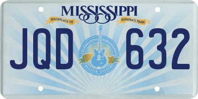 MS license plate JQD632