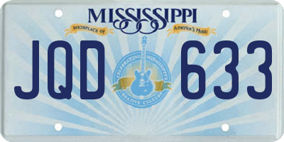 MS license plate JQD633