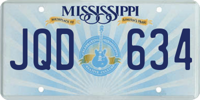 MS license plate JQD634