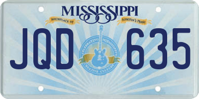 MS license plate JQD635