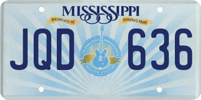 MS license plate JQD636