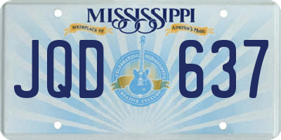 MS license plate JQD637