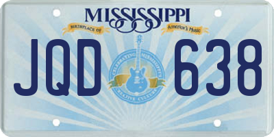 MS license plate JQD638