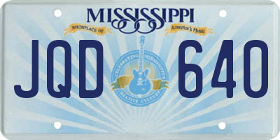 MS license plate JQD640