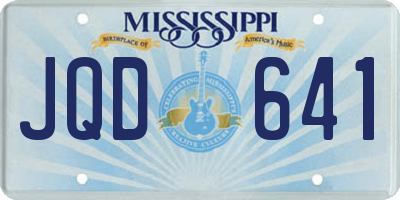 MS license plate JQD641