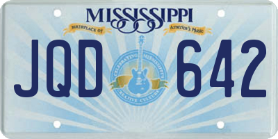 MS license plate JQD642