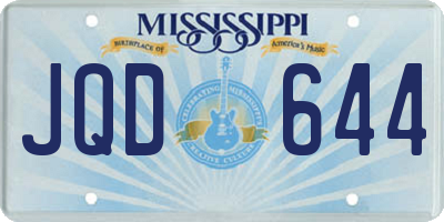 MS license plate JQD644