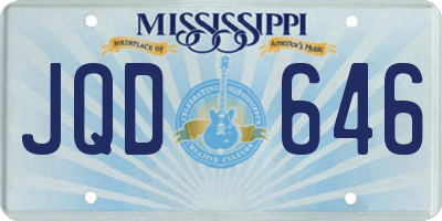 MS license plate JQD646