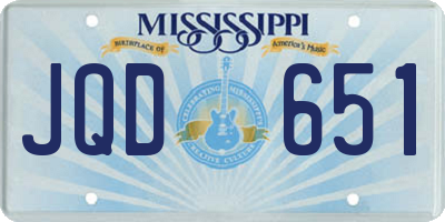 MS license plate JQD651