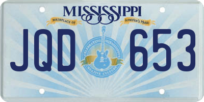 MS license plate JQD653