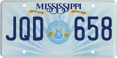 MS license plate JQD658