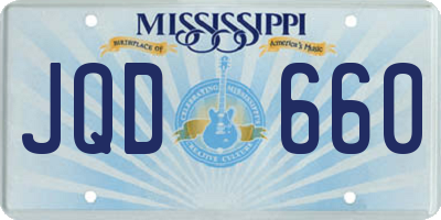 MS license plate JQD660