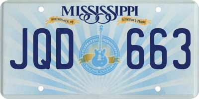 MS license plate JQD663
