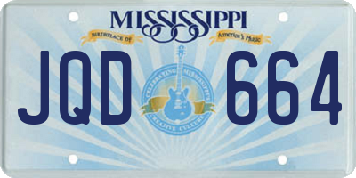 MS license plate JQD664