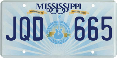 MS license plate JQD665