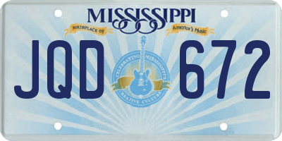 MS license plate JQD672