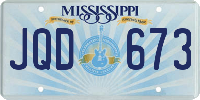 MS license plate JQD673