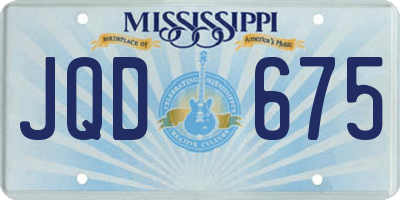 MS license plate JQD675