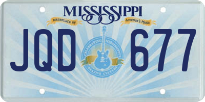 MS license plate JQD677