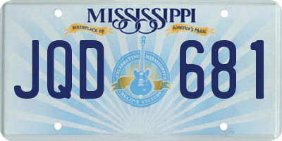 MS license plate JQD681