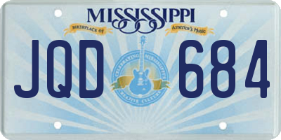 MS license plate JQD684