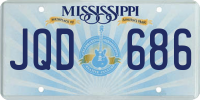 MS license plate JQD686