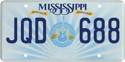 MS license plate JQD688