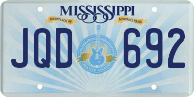 MS license plate JQD692