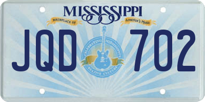 MS license plate JQD702