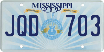 MS license plate JQD703