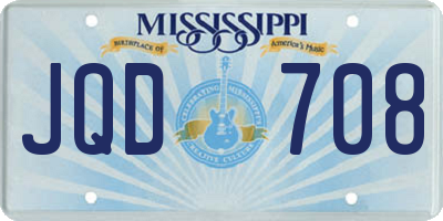 MS license plate JQD708